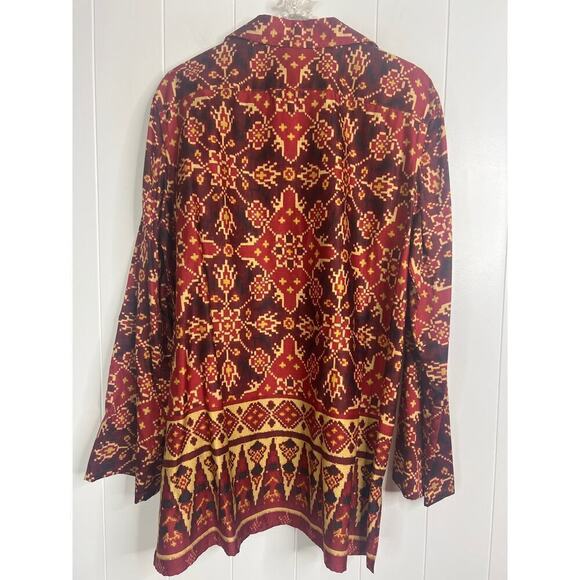 NWT Lauren Ralph Lauren Cotton Popover Tunic in Earthtones Size XL - Picture 5 of 5